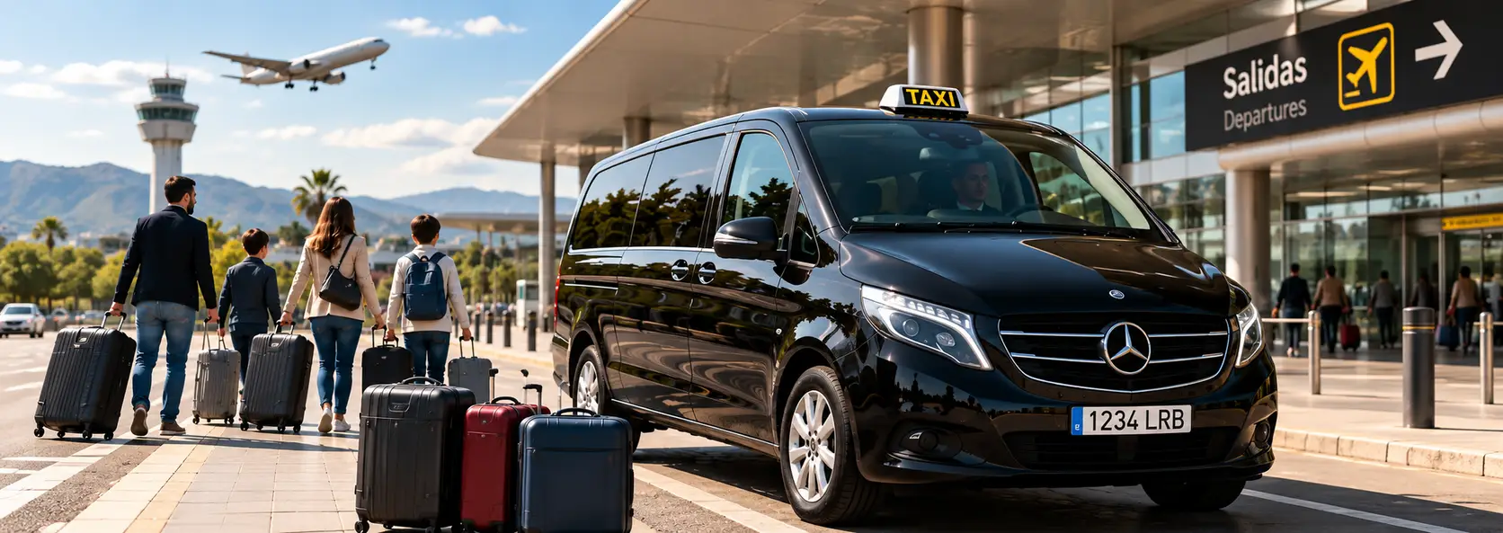 Taxi de 7 plazas para traslados con equipaje