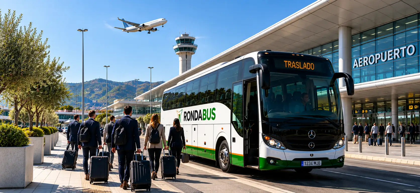 Traslado en autobús de Rondabus a un aeropuerto
